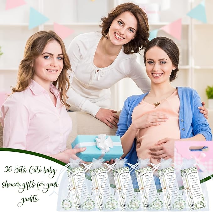 145 Pieces Baby Shower Favors for Guest Eucalyptus Leaf Ballpoint