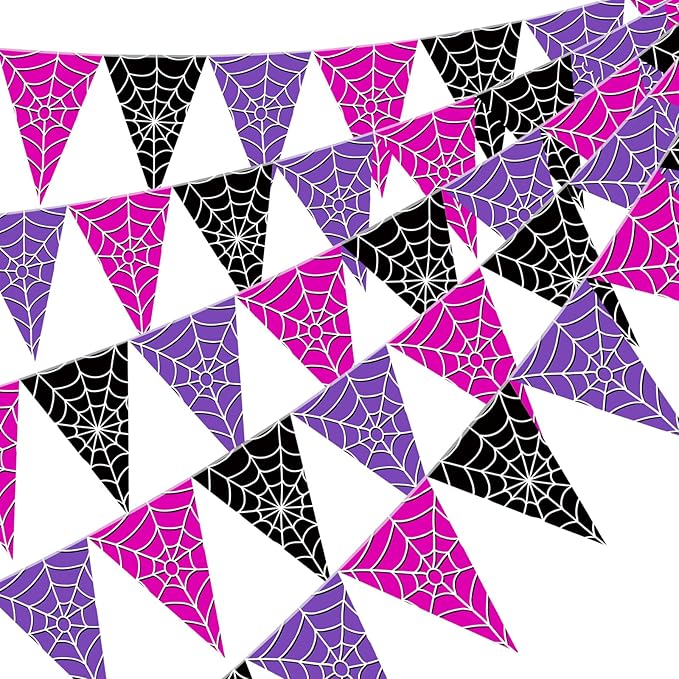 5 Pcs Wednesday Birthday Party Decorations Halloween Spider Web