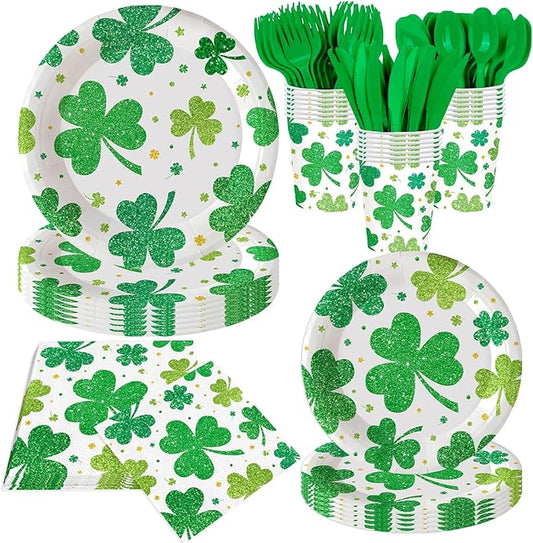 140Pcs St Patrick's Day Party Supplies St Patrick's Day Plates and