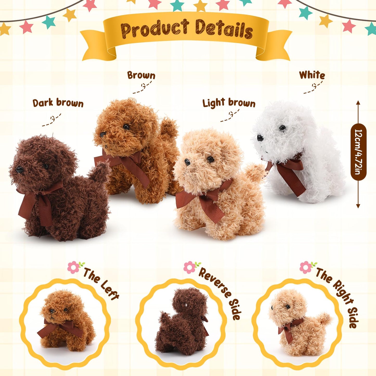 Sosation 20 Pcs 4.72 Inch Mini Puppy Stuffed Animal Adopt a Puppy