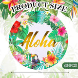 Paper Plates 9 Inch Disposable Tropical Hawaiian Luau Design 40Pcs