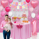 1st Birthday Decorations for Girls Hot Pink Birthday Balloons with