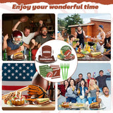 192 Pcs Football Paper Plates and Napkins Set Football Party