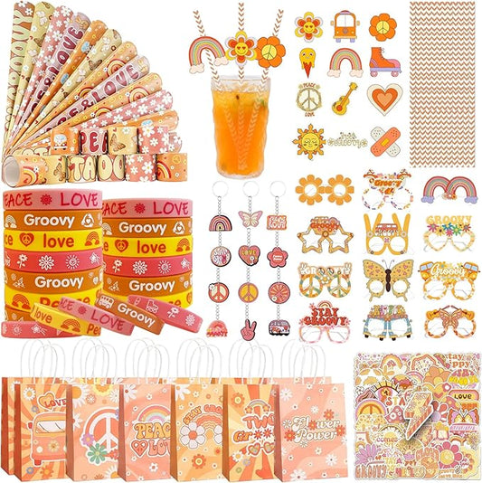 Groovy Party Favors Hippie Retro Boho Themed Birthday Party