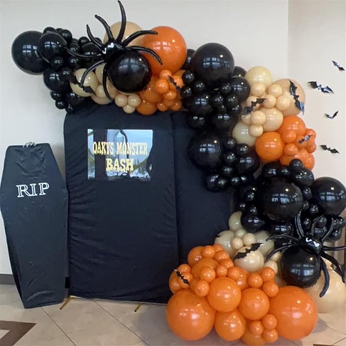 Halloween Balloon Arch Garland Kit Orange and Black Balloon Arch Kit