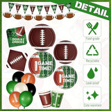 294 Pcs Football Party Decorations Serve 50 Including Paper Plates