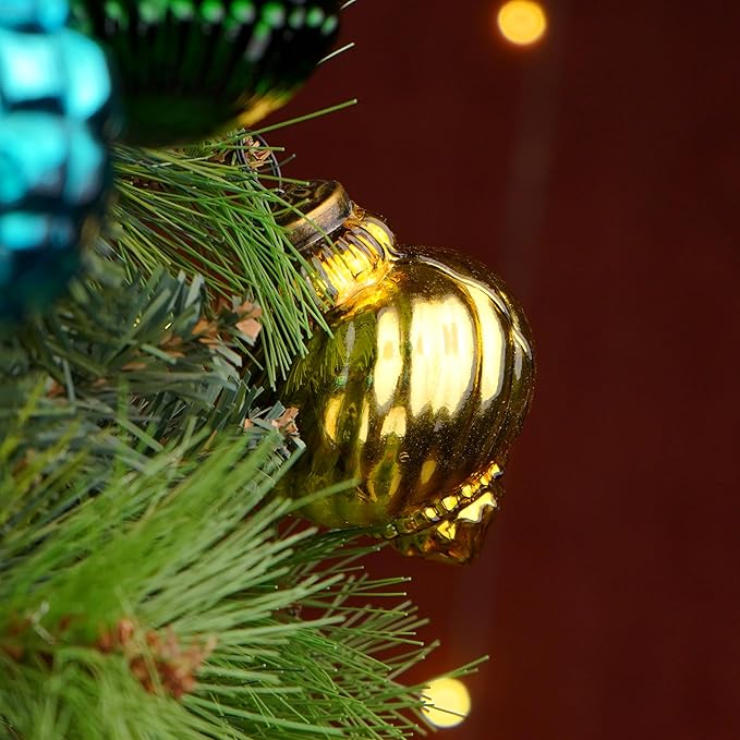IndianShelf 6 Colourful Christmas Balls Ornaments- Glass Christmas