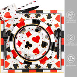 147 Pieces Casino Theme Party Supplies Tableware Set Includes Plates