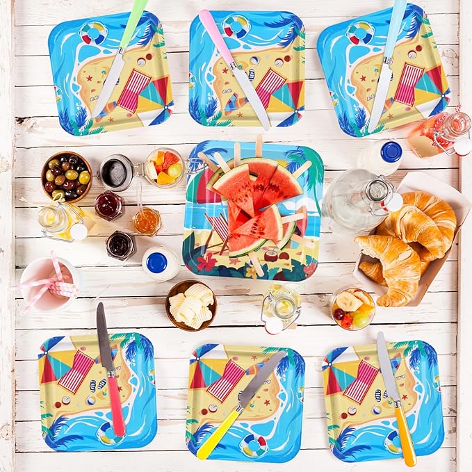 80 PCS Beach Theme Party Supplies Set Ultimate Summer Pool Pack with