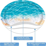 Ocean Waves Plates Summer Beach Birthday Supplies 48 Piece Pool