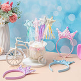 48 Pcs Princess Party Favors Including 24 Glitter Star Fairy Wands