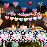 Valentines Day Party Decorations Black Happy Valentine's Day Plates