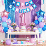 1st Birthday Decorations, 40 Inch Pink Number 1 Balloon, 18 Inch Foil