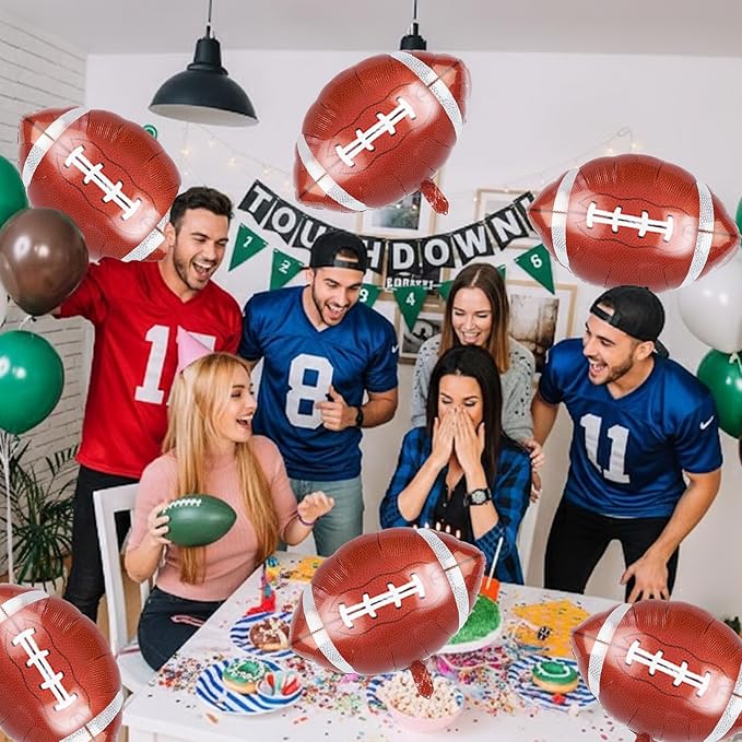 Biapian 26 Inch Football Balloons Set, Football Party Decorations, 6