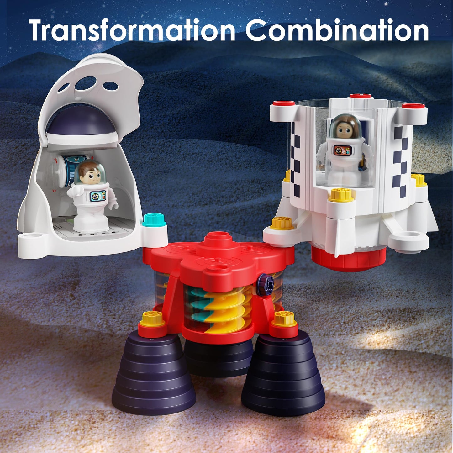 iPlay, iLearn Rocket Outer Space Toys, Kids Spaceship Playset with