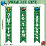 3PCS Football Porch Sign Banners Football Party Decorations Welcome