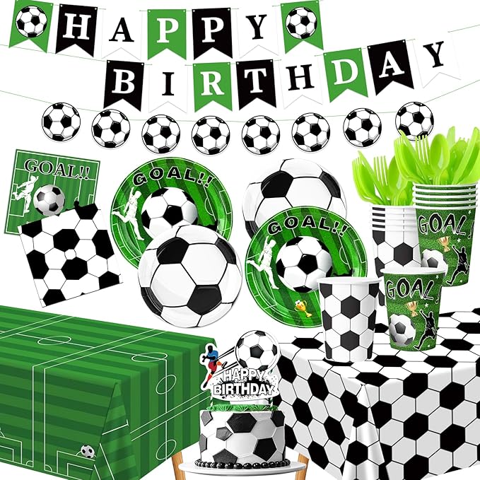 187 PCS Soccer Party Decorations Kit Football Birthday Party