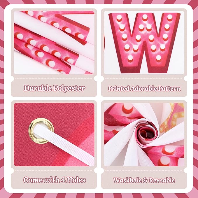 Pink Movie Night Party Decorations 36Pcs Now Showing Party Supplies