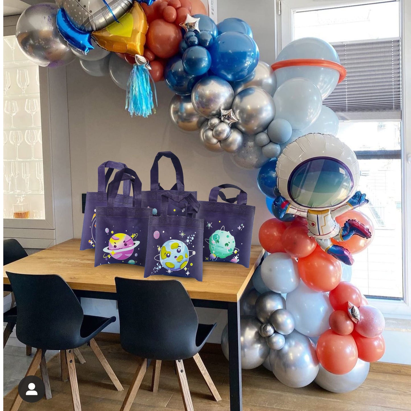 20 PCS Outer Space Party Favor Bags Space Gift Bags Treat