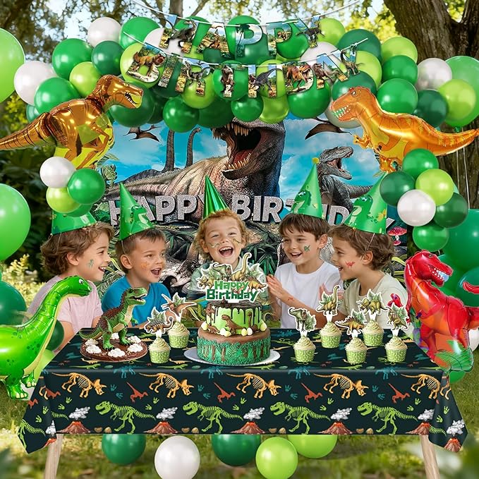 Dinosaur Birthday Party Decorations Kit for Boys Dino Party Supplies