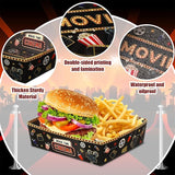 48 Pcs Movie Night Snack Tray 5 Lbs Large Disposable Paper Food Tray