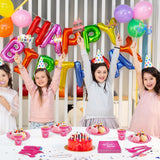 Kochorie 400 Pieces Let's Go Girls Party Tableware Sets Including