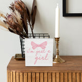 CUANFDDSF Trendy Pink Bow Coquette Room Decor Wooden Box Sign,