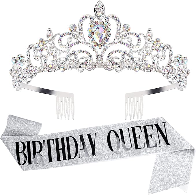 Velscrun Birthday Queen Tiaras Crown for Women, Girls Princess Crowns