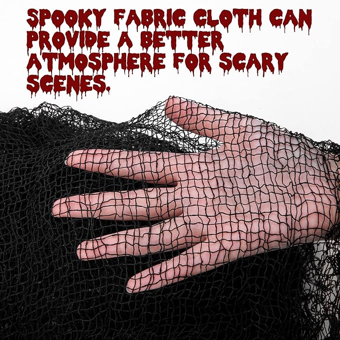 Alpurple 10 Pcs Halloween Creepy Cloth, 30 x 72 Inch Scary Spooky