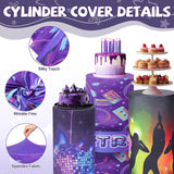 Mindsoft Set of 3 Kpop Theme Spandex Cylinder Stand Covers for Party,