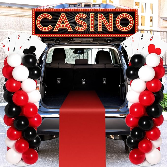 138 Pcs Casino Theme Party Decorations Set 8 Jumbo Poker Cards
