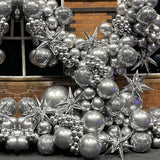 Yishebapa 145pcs Metallic Silver Balloons Different Sizes 18 12 10 5