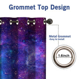 Jekeno Galaxy Blackout Curtain Outer Space Nebula Universe Stars