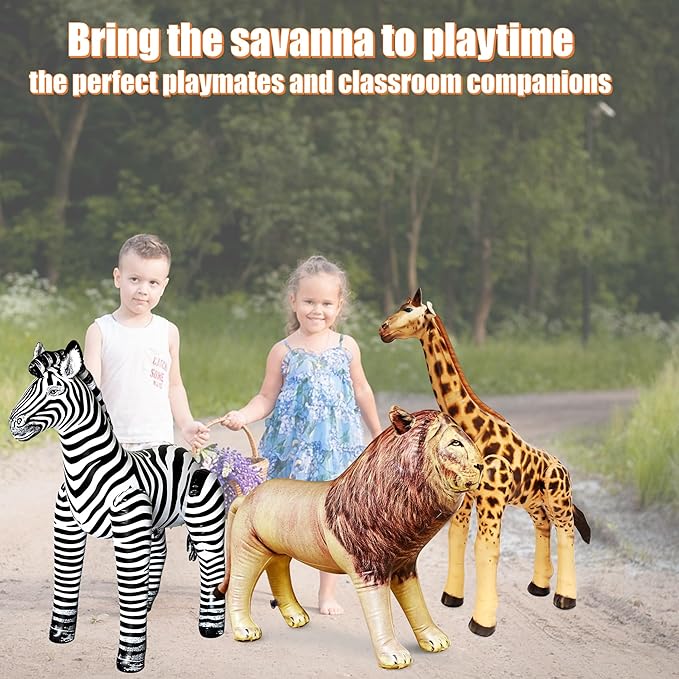 Jet Creations 3 pack Giraffe Zebra Lion safari Great for pool party