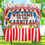 Large Carnival Circus Party Decorations 71 x 43 Inch, Welcome to The