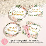 96Pcs Wildflower Retirement Party Decorations for Women Pink Gold