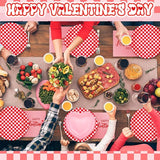 112 Pcs Valentine's Day Party Supplies Set for 24 Guests Paper