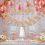 Retirement Party Decorations Kit for Women 17 Piece Elegant Rose