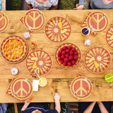 Greencian 96Pcs 70s Party Decorations Hippie Daisy Flower Plates and