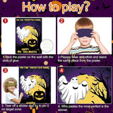 ASTARON Halloween Party Games, Pin The Mouth on Ghost Halloween Party