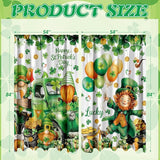 2 Pcs St Patrick's Day Curtains for Living Room Green Shamrock Truck