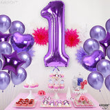 KatchOn, Purple 1 Balloon Number for First Birthday - 40 Inch |