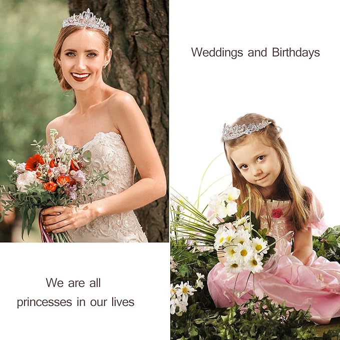 Velscrun Birthday Queen Tiaras Crown for Women, Girls Princess Crowns