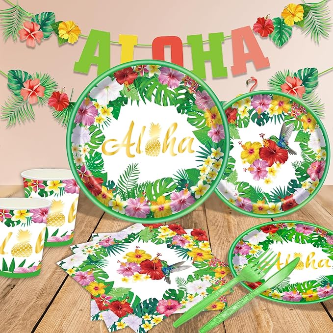 Hawaiian Luau Party Decorations Supplies Tropical Aloha Birthday