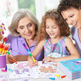 24 Mermaid Mini Coloring Books Kids with 24 Stacking Crayons Little