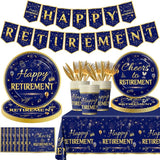 142Pcs Retirement Tableware Party Decorations Happy Retirement Party