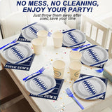 25 Guests Cowboys Football Party Plates and Napkins Supplies