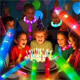 OceanWings 56PC Glow Sticks Party Favors for Kids 4-8-12,Lights up Pop
