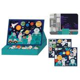 Petit Collage Outer Space Play Scene Mix and Match Magnetic Pieces,
