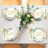 96Pcs Sage Green Retirement Party Decorations Greenery Happy